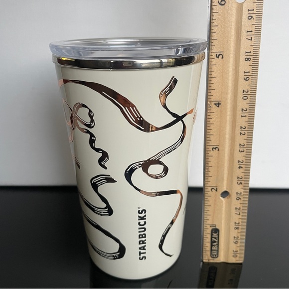 Starbucks Cream Tumbler with Gold Accents - Picture 7 of 7